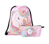 YARNOW 2 Piezas Monedero Cordón con Estampado Fantasía Unidades Bolsillo para Maquillaje Neceser de Fitness y Estuche para Cosméticos Bolso para Usar en Actividades Diarias