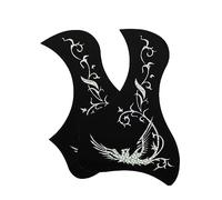 YARNOW 2 Piezas Pegatina para Golpeador de Guitarra Diseño de Ave y Fénix Color Plata Autoadhesivas para Protección Antiarañazos