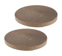 YARNOW 2 Piezas Repuestos y para de Cartón Gatos Redondo Rascador de de Repuesto Corrugado 35 Cm Diámetro, Almohadilla Silenciosa Reutilizable para Área de Juego y Descanso de