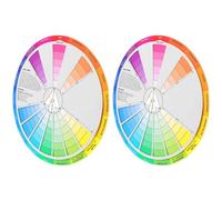 YARNOW 2 Piezas Rueda de Colores para Pintura Degradado Estándar Internacional en Papel, Herramienta de Enseñanza para Clase de Arte y Mezcla Creativa de Colores