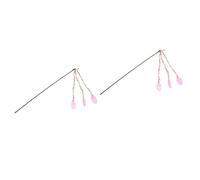YARNOW 2 Piezas Teaser de Gato Cat Toys Juguete para Gatos con Varita Juguete para Gatos Que Juega Solo Suministro de Mascotas Juguete de burlas para Gatos Cuerda de Violet