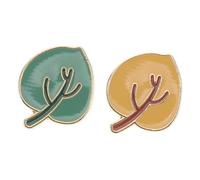 YARNOW 2 Pines para Mujer en Forma de Hoja de Aleación de Zinc, Diseño Japonés y Naturaleza, Uso Versátil para Chaquetas, Bolsos y Otoño