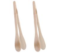 YARNOW 2 pinzas para plantas de jardín, pinzas de bambú para barbacoa de 30 cm, herramientas antideslizantes dentadas para mover plantas, ideales para cactus y para cocinar pan, empanadillas y