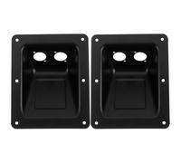 YARNOW 2 placas traseras para cables de altavoces de escenario - Cajas de conexiones metálicas para altavoces con protector de entrada de cables para la gestión de de equipos de audio para