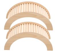 YARNOW 2 Puentes para hámster - Escalera de Madera para hámster - Puente de Escalera para Ratas - Accesorios para jaulas de Animales pequeños para Ratones Enanos, jerbos y petauros del azúcar.