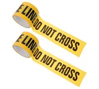 YARNOW 2 Rollos de Cinta y Uso Versátil Fácil de Detectar de Línea Policial de Pvc para Advertencia y Seguridad para Sitios de Construcción y Fiestas