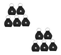 YARNOW 2 Series Elegir Clip Selecciones Guitar Cajas Organizadoras Recoger Titular Llavero Porta Púas Portátil Recoge Bolsa De Almacenamiento Negro PU 5 Piezas*2