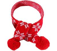 YARNOW 2 Uds. Bufanda Navideña para Perros Pañuelos Navideños para Perros Traje Navideño para Perros Bufanda para Mascotas con Pompón Borroso para Decoraciones Navideñas
