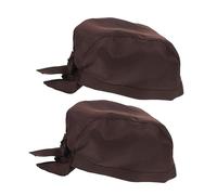 YARNOW 2 Unidades Gorro de Cocina Estilo Japonés Ajustable para Hombres y Mujeres, Color Café, de Poliéster, Adecuado para Entornos de Cocina y Restaurantes Que Previene la Caída del