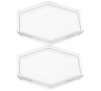 YARNOW 2 Vasos Acrílicos Compatibles Con - Tapa Para Pulir Joyas, Piezas De Pulidora, Barril Hexagonal De Repuesto, Accesorio Para Máquina De Pulido Rotativa, Suministros Para