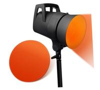YARNOW 20 Pegatinas de Filtro de Luz Cálida Color Amarillo, Adhesivas y Redondas, Material Pet, Fácil Instalación para Iluminación Ambiental en Dormitorios y Espacios Escénicos