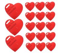 YARNOW 20 Piezas Papel De Rosa Ramo De Manga Etiqueta Artesanía De San Valentín Bolsas De Ramo Para Flores Parches En Forma De Corazón Con Purpurina Pinata De Halloween Papel Rojo
