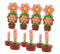 YARNOW 20 Piezas Plantas de casa de muñecas en Miniatura Flor en Miniatura Mini jardín de Versos miniplantas Falsas Flores Artificiales para casa de muñecas Rosa