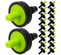 YARNOW 200 Unidades Goteador Plástico Negro Compensación de Presión y Flujo Conexión Rápida de 5.5 Mm para Riego Doméstico y Campos Extensos