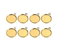 YARNOW 20piezas Bandejas Colgante Redondas Bisel Chapado Cobre Dorado para Fabricación de Joyas Bricolaje y Accesorios Bijouterie