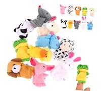 YARNOW 20Piezas Títeres De Dedo para Animales Miniatura para Historias De Seguros y Coloridos para Interacción Familiar
