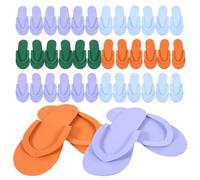 YARNOW 24 Pares Zapatillas Desechables para Pedicura de Eva de Slippers de Spa para Mujeres y Hombres Diseño Portátil y Transpirable para Color Aleatorio