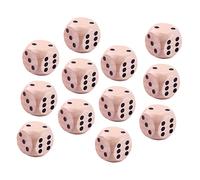 YARNOW 24 Piezas Dados De Madera Dados del Juego De Mesa Dados De Juego Estándar Dados De Colores Dices De Fiesta Juego De Mesa Suave Aprendiendo Cubos De Bolsillo Dices Dados En