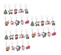 YARNOW 24 Piezas De Papá Noel Keychains Alegre De Navidad Llaveros Navideños Para Temático Colgante Hechizas Decoraciones Navideñas Decorations Juguete Mini