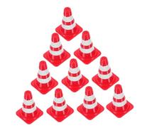 YARNOW 24 Piezas Señales De Tráfico De Plástico Pequeño Conos Salvadera Juguetes Educativos De Aprendizaje Señal De Tráfico De Simulación Modelo De Barricada Abs