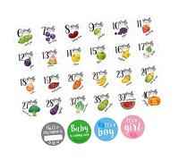 YARNOW 28 Pegatinas Vientre de Embarazada, Fáciles de Quitar Residuo, Ideales como Accesorios para Fotografía Maternal y Recuerdo del Crecimiento del Ñiño
