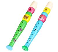 YARNOW 2Piezas Flauta Musical para Grabadora de Orificios Color Aleatorio Juguete Musical para Educación Temprana