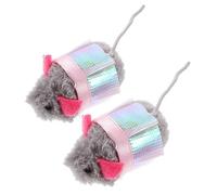 YARNOW 2piezas Juguete Interactivo para Gatos De Ratón De Catnip para Kittens Juguete Suave y Divertido para Mascotas De Interior Estimula La Actividad Ejercicio