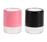 YARNOW 2piezas Polvera con Espejo y Aplicador de Esponja Envase de Champú Seco Rellenable para Control de Aceite y Volumen Caja de Polvo Suelto Reutilizable para Viaje y Uso Diario