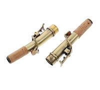 YARNOW 2piezas Saxofón De Mástil Recto Bronce De Imitación De Color Antiguo Cuello Recto y Accesorios Para Saxofón Retro Para Tocar Música Clásica