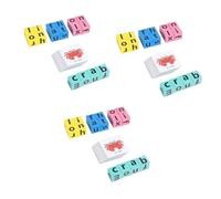 YARNOW 3 Juegos De Rompecabezas De Juguete Juego De Ortografía del Alfabeto Juego De Combinación De Letras Juegos De Aprendizaje Temprano Tarjetas De Palabras Juego De Preescolar