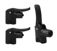 YARNOW 3 Piezas Cabezal de Bomba de Bicicleta Adaptador de Manguera de Plástico Negro, Boquilla Americana y Británica, para Bicicletas y Balones, Accesorios de Servicio para Camping