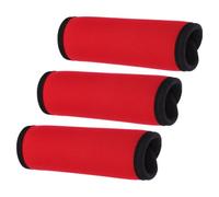 YARNOW 3 Piezas Fundas Antideslizantes Rojas de Poliéster para Agarre de Dominadas Diseño Desmontable y Almohadillas Protectoras para Barras Horizontales y Mancuernas en Entrenamiento