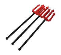 YARNOW 3 Piezas Horquilla de Plástico Roja para Disfraz de Demonio Resistencia al Desgaste Rebabas, Accesorio Adecuado para Halloween y Cosplay