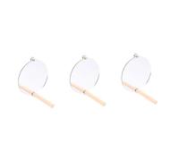 YARNOW 3 Piezas Juguetes para pájaros Juguetes de Barra de pie Plataforma de Jaula de pájaros Juguetes de Entrenamiento de Loros Soporte de Espejo de pájaro no está Roto Loro Suministros