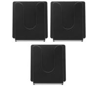 YARNOW 3 Soportes de Micrófono Metálicos para Radio Cb y Coche, Clip Resistente Que Minimiza Movimientos, Adecuado para Tablero y Moto, Paquete de 3 Piezas Negro