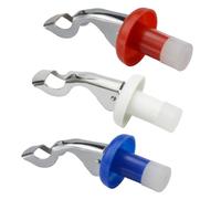 YARNOW 3 Tapones de Botella de Vino Redondos Color Aleatorio Reutilizables de Silicona y Metal Fáciles de Insertar y Extraer, Ideales para Vinos Tintos y Blancos
