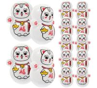 YARNOW 30 Piezas de Decoración de Gato de Dibujos Animados de Plástico para Escritorio, Miniatura Adorable Función Anticaída, Adecuado para Salas de Estudio y Salón