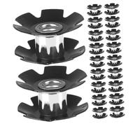 YARNOW 30 Unidades Tuerca de Estrella para Horquilla de Bicicleta 28, 6mm | Acero y Plástico, Control Preciso y Precarga Fiable, Reduce Ruido y Vibración en Trail y Subida