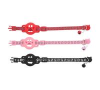 YARNOW 3piezas Collar de Rastreo para Mascotas Soportes Collar Reflectante de Seguridad para Gatos Banda Rastreadora para Cachorros y Gatitos Uso Diario