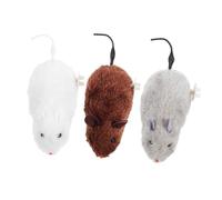 YARNOW 3piezas Juguetes para Gatos De Ratón De Cuerda De Ratón De Juguete Realista De Peluche para Jugar Interiores Ratones De Cuerda Interactivos para Gatos