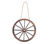 YARNOW 3piezas Rueda Decorativa De Madera Estilo Western Para Pared Con Tornillos y Pernos Para Decoración De Baño y Bar Rueda De Carro Rústica