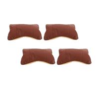 YARNOW 4 Almohadas Cervicales para Reposacabezas de Coche Soporte Cuello Transpirable Tamaño 27X18X9 CM Color Marrón Almohadas de Viaje para Conductor y Pasajero Cojines de Apoyo