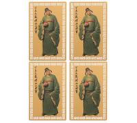 YARNOW 4 amuletos Tai Sui 2027 - Tarjeta Feng Shui dorada - Tarjeta Tai Sui de protección del Año de la Cabra para la suerte, la armonía y la prosperidad - Regalos Feng Shui de bolsillo