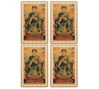 YARNOW 4 amuletos Tai Sui 2027 - Tarjeta Feng Shui dorada - Tarjeta Tai Sui de protección del Año de la Cabra para la suerte, la armonía y la prosperidad - Regalo Feng Shui de bolsillo