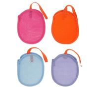 YARNOW 4 bolsas de malla para jabón, bolsa para jabón limpiador con asa para colgar, antideslizante para abundante espuma, para limpiador espumoso de ducha para una limpieza profunda.