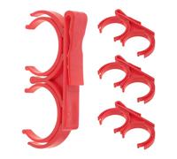 YARNOW 4 Clips Plegables para Balones de Golf Dobles Rojos, Clip para Cinturón Portátil de Plástico Resistente, Soporte Giratorio para Recogida Rápida en Golf al Aire Libre