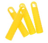 YARNOW 4 Fundas para Mango de Trapeador de 25 Mm, Tapa Amarilla Orificio para Colgar, Recambio de Empuñadura para Escobas y Cepillos de Piso, Agarre Ergonómico y Compatible para Limpieza