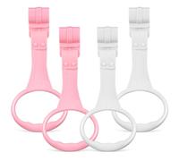 YARNOW 4 Piezas Anillas para Cuna de Plástico Resistente de Rosas para Bebés Ayuda para Aprender Caminar Fácil de Colgar Cuna o Parque Infantil