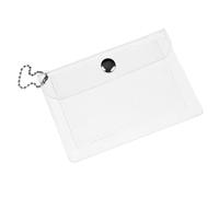 YARNOW 4 Piezas Billetera Transparente Teléfono De Tapa Crédito Llave Cremallera Tarjeta Cordón Embrague Hebilla Cartera Colgante Poseedor Bolso Billetera Clara Mini De Polivinilo