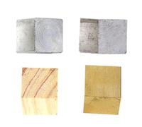 YARNOW 4 Piezas Bloques de Densidad de Hierro y Aluminio para Experimentos de Física en Aulas, Material Resistente Almacenamiento Plástico Conveniente